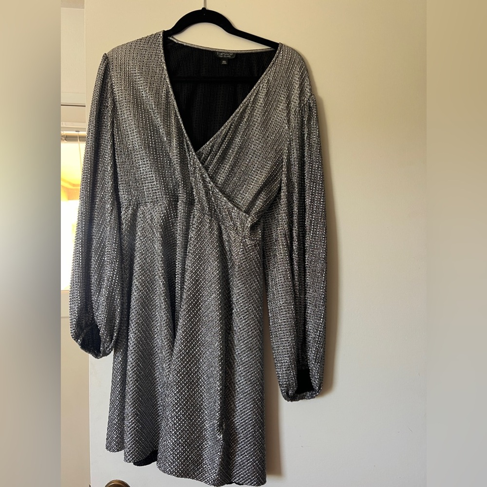 Silver topshop dress size 10